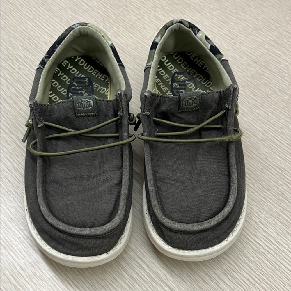 Hey Dude Army Green Shoes Boys